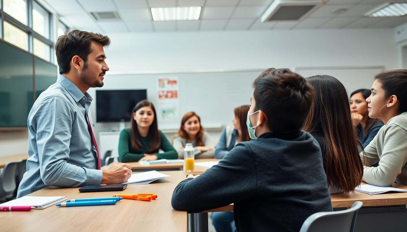 Students working in research laboratory