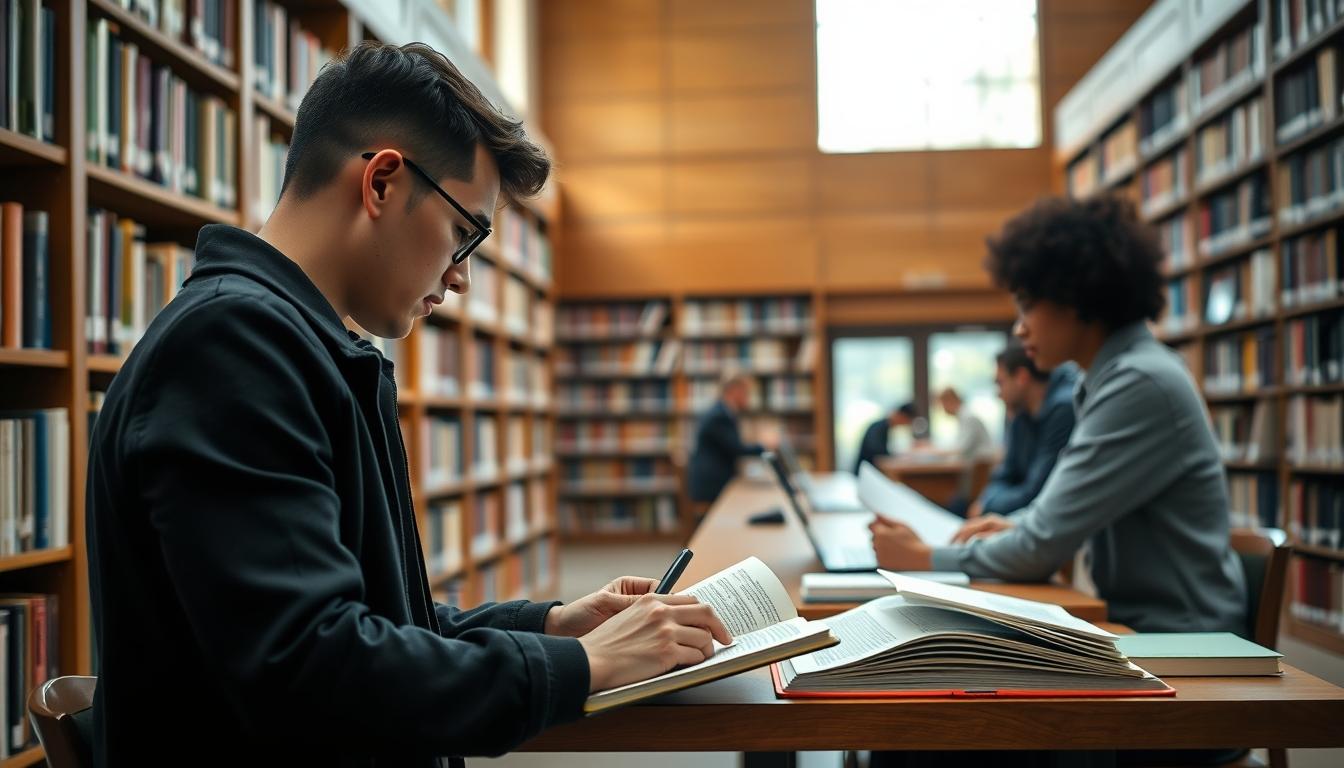 Structured study materials and learning resources on a desk